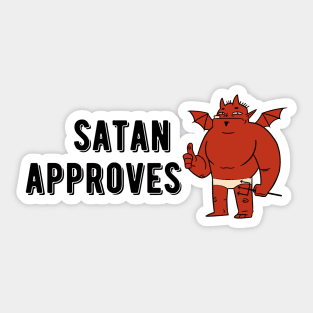 Satan Approves Sticker